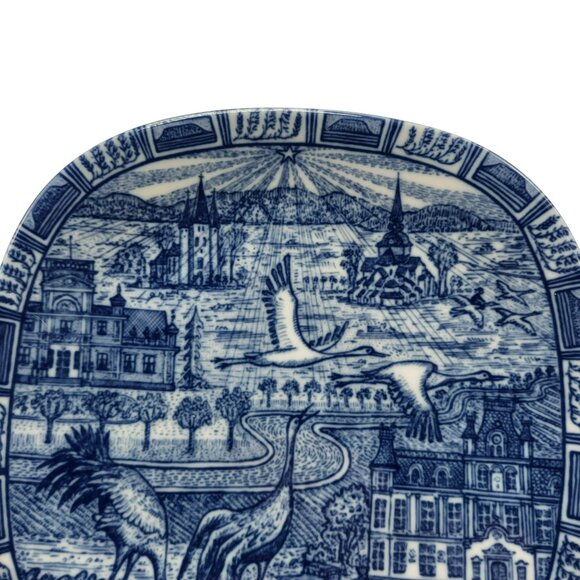 Vintage Rorstrand Swedish Christmas Plate 1979 Nils In Vaestergoetland Collector - Picture 2 of 8